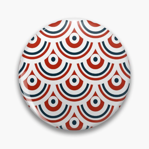 Item preview, Retro red, white and navy blue semicircles designed and sold by IoanaHraball.