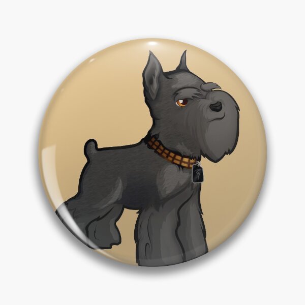 Item preview, Miniature Schnauzer Dog w Cropped Ears as Home Security Black designed and sold by Tazmaa.