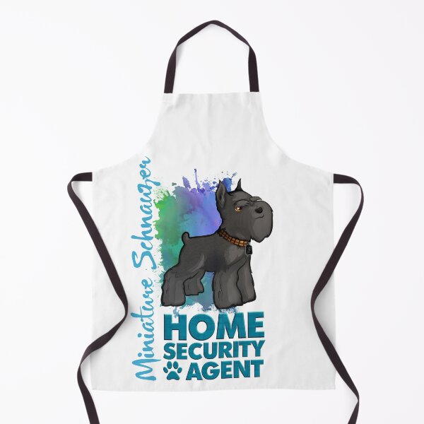 Item preview, Miniature Schnauzer Dog w Cropped Ears as Home Security Black designed and sold by Tazmaa.
