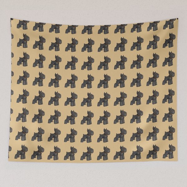 Item preview, Miniature Schnauzer Dog w Cropped Ears as Home Security Black designed and sold by Tazmaa.