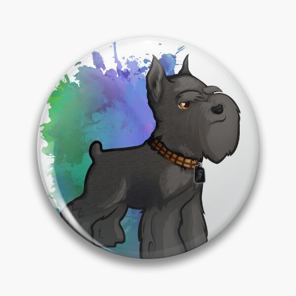 Item preview, Miniature Schnauzer Dog w Cropped Ears as Home Security Black designed and sold by Tazmaa.