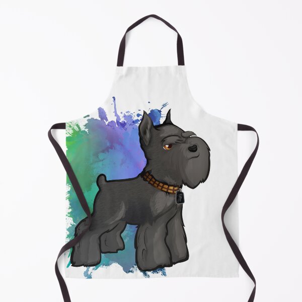 Item preview, Miniature Schnauzer Dog w Cropped Ears as Home Security Black designed and sold by Tazmaa.