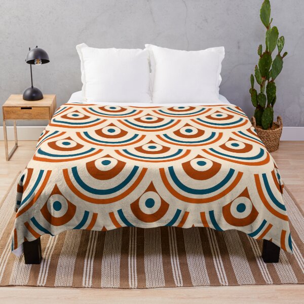Item preview, Retro brown and navy blue semicircles designed and sold by IoanaHraball.