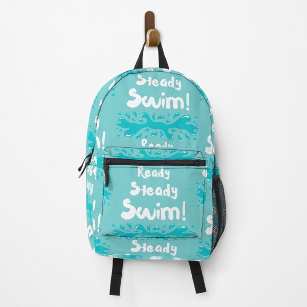 Item preview, Ready steady swim! Swimming lover slogan turquoise splash  designed and sold by Wildflow Creations.
