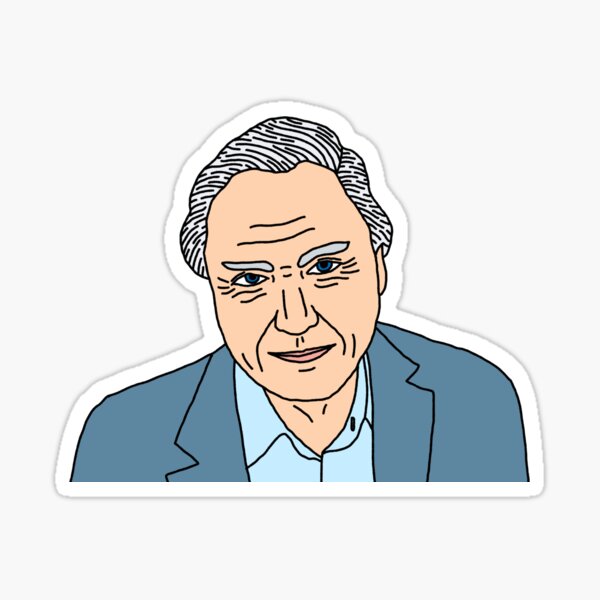 David Attenborough Sticker