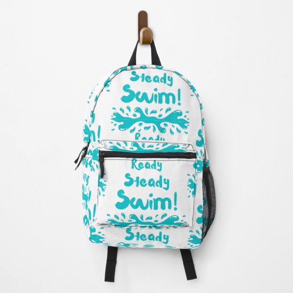 Item preview, Ready steady swim! Swimming lover slogan turquoise splash  designed and sold by Wildflow Creations.