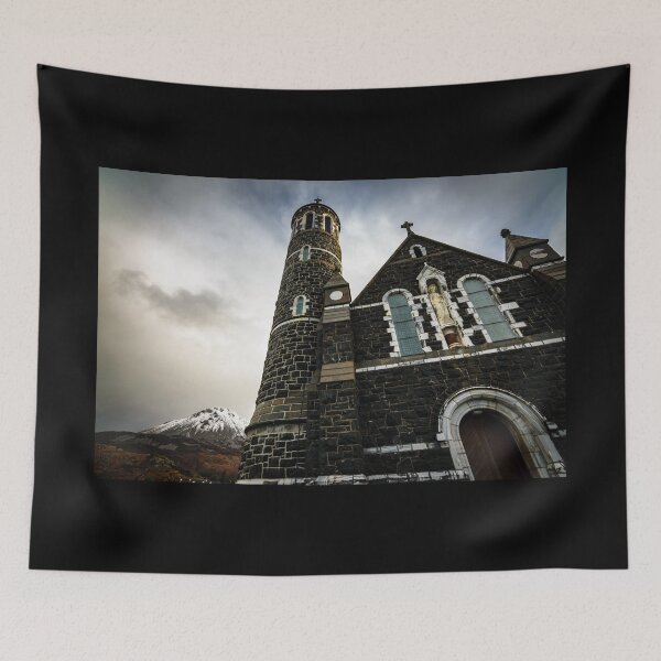 Item preview, Church and snow-capped peak of Mount Errigal near Gweedore in County Donegal, Ireland. designed and sold by AlbertMi.