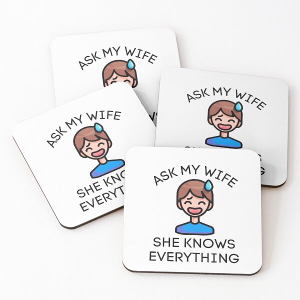 Item preview, Ask my wife she knows everything - Funny Husband Gifts, Wife Gifts, Marriage Humour designed and sold by Teetee94.