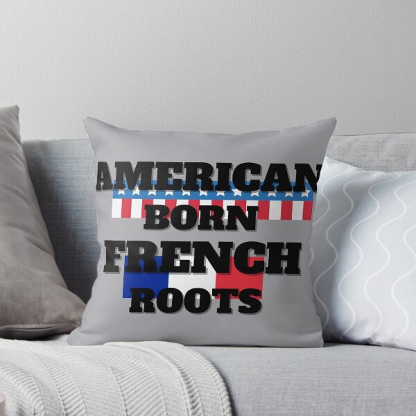 Item preview, American Born French Roots Perfect Gift Simple Bold Title American stars and Stripes French Colors designed and sold by NelleD.