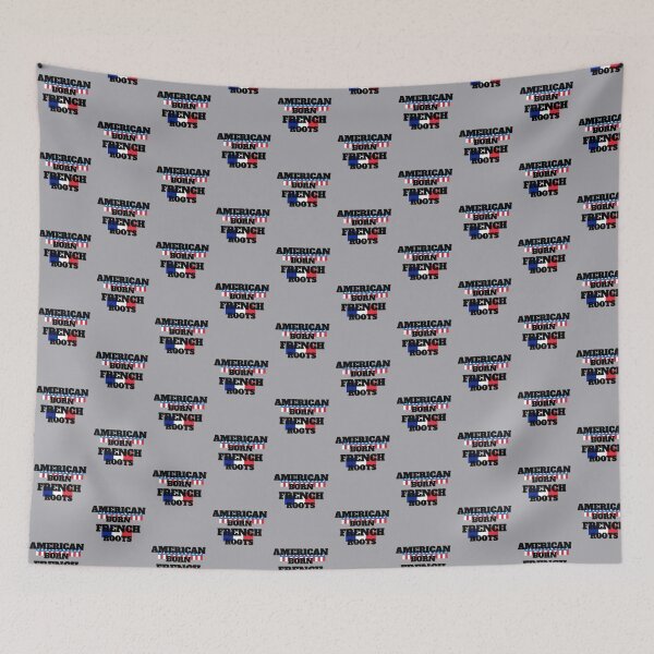 Item preview, American Born French Roots Perfect Gift Simple Bold Title American stars and Stripes French Colors designed and sold by NelleD.