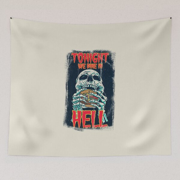 Item preview, Tonight we dine in Hell Skeleton with Burger Horror designed and sold by 99vectors.
