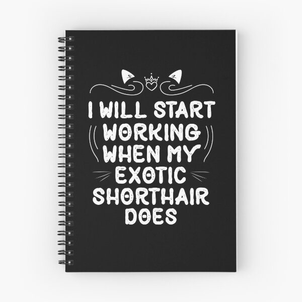 Item preview, I Will Start Working When My Exotic Shorthair Does funny Cat gift designed and sold by Usoubmaster.