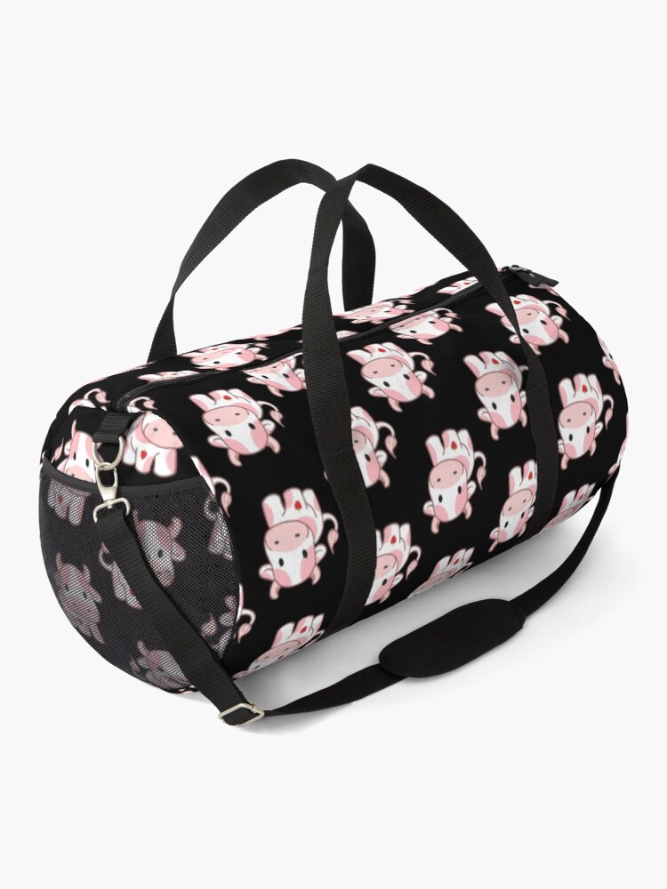 Alternate view of rosy strawberry cow | cute rosy cow Duffle Bag