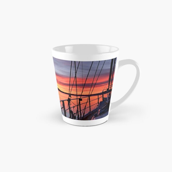 Nautical Sailboat Sunrise. Photo Art. Tall Mug