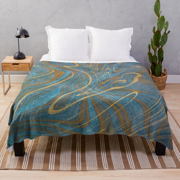 Item preview, Regal Gold And Turquoise Marble Design designed and sold by Piper-Deals.
