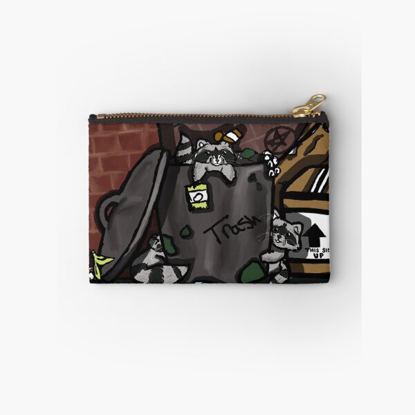 Item preview, Raccoons in a trash can designed and sold by Crazedbroom.