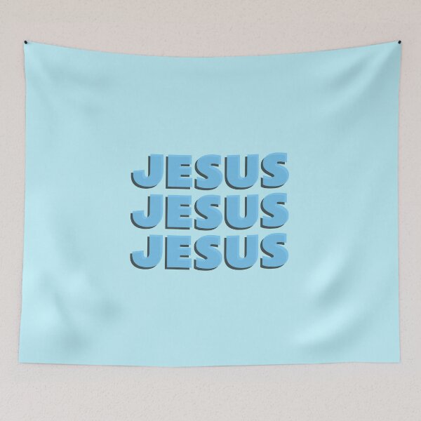 Item preview, Jesus Jesus Jesus, Jesus Typography designed and sold by HeavenlyCrafts.