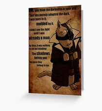 Bane's Cat Rises! Greeting Card