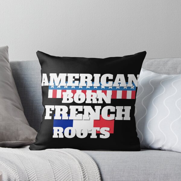 Item preview, American Born French Roots Perfect Gift Simple Bold Title American Stars and Stripes French Colors designed and sold by NelleD.