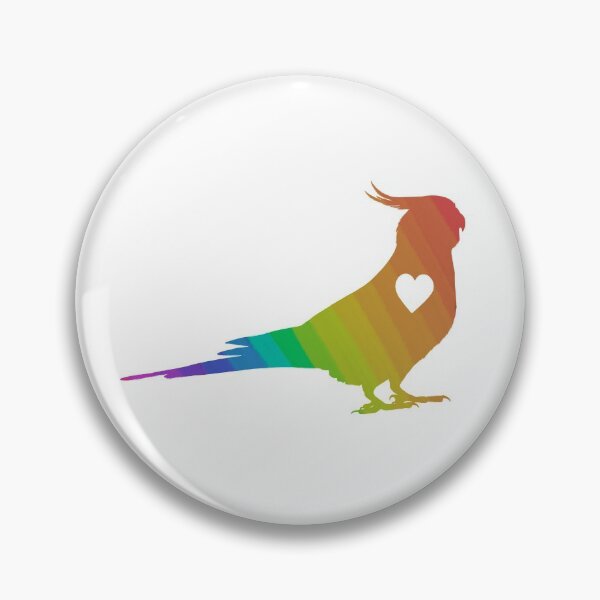 Item preview, Cockatiel Silhouette - Rainbow Coloured - Love Cockatiels designed and sold by Syddall Susan.