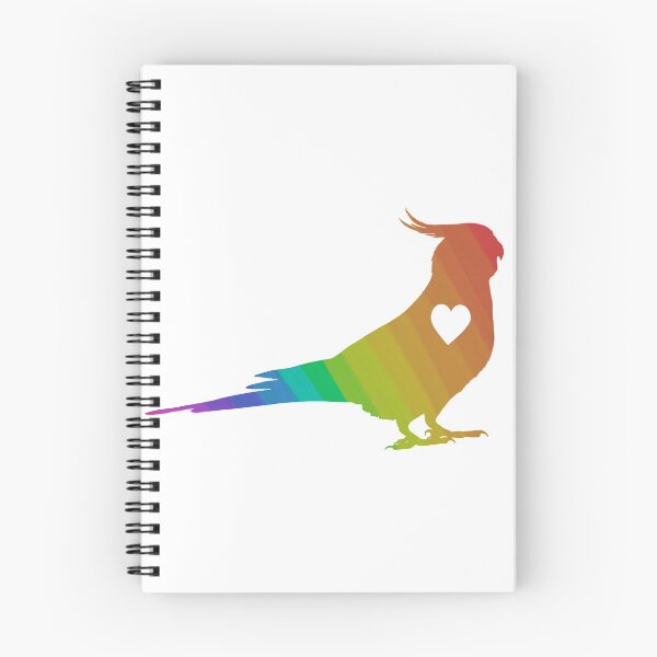 Item preview, Cockatiel Silhouette - Rainbow Coloured - Love Cockatiels designed and sold by Syddall Susan.