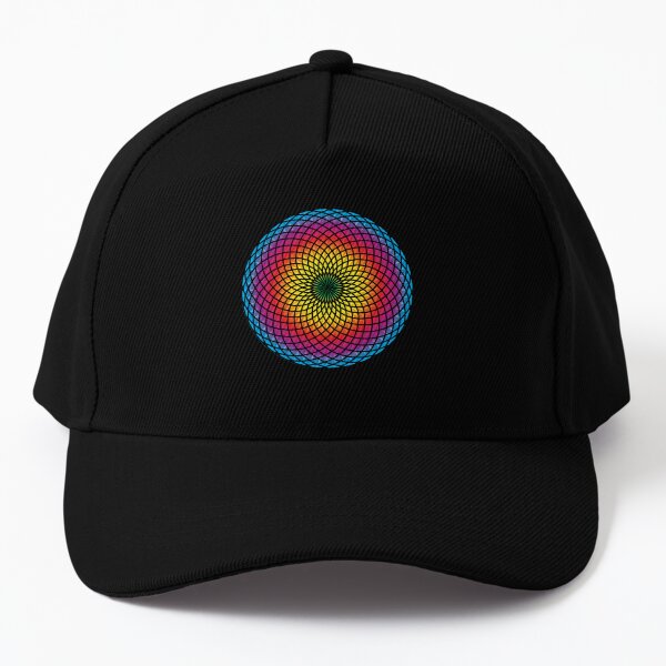 Sacred Spiral Iridescent Flower Baseball Cap