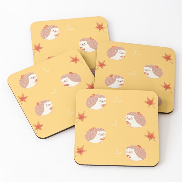 Item preview, Cute hedgehog Fall Pattern designed and sold by newbear-design.