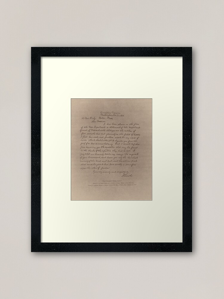 abraham lincoln letter to mrs bixby