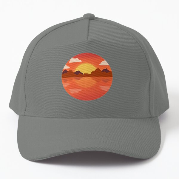 Scenery sunset mountains Baseball Cap