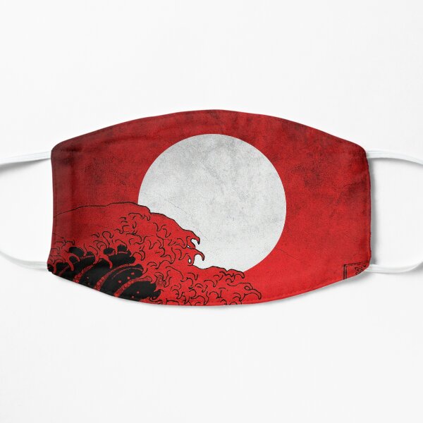 Red Waves  Flat Mask
