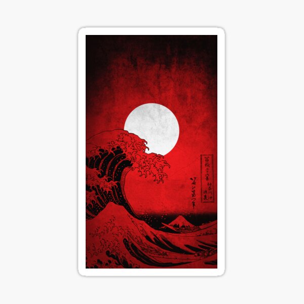 Red Waves Sticker
