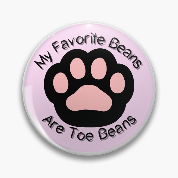 Item preview, My Favorite Beans Are Toe Beans Black Pink designed and sold by AKawaiiPastels.