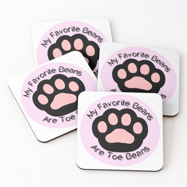 Item preview, My Favorite Beans Are Toe Beans Black Pink designed and sold by AKawaiiPastels.