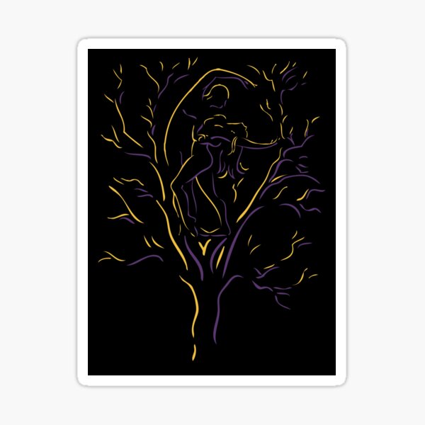 Tree Dancers at night Sticker