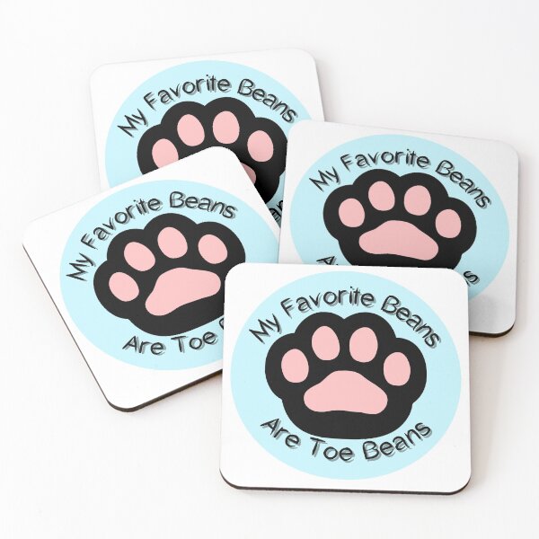 Item preview, My Favorite Beans Are Toe Beans Black Blue designed and sold by AKawaiiPastels.