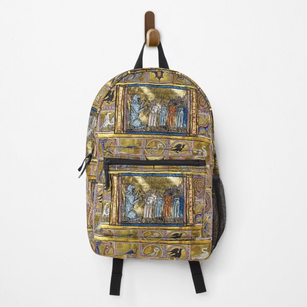 Item preview, MEDIEVAL BESTIARY,LION KING WITH ANIMALS IN GOLD RED BLUE COLORS designed and sold by BulganLumini.