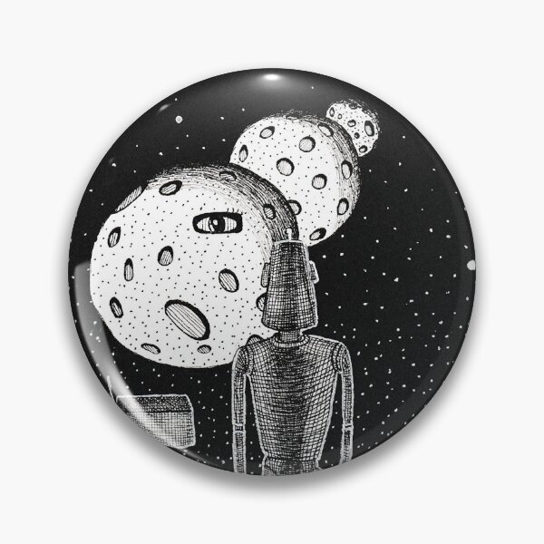 Item preview, Retro Robots (Boris & Binary) watching the tri-moon alignment in space. designed and sold by Vije Vijendranath.