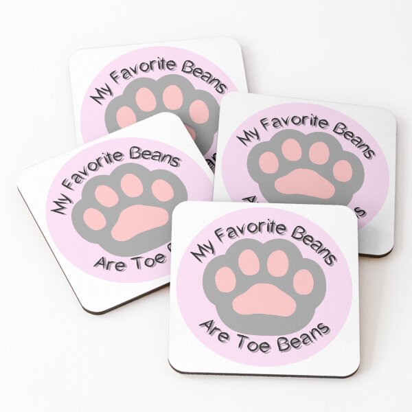 Item preview, My Favorite Beans Are Toe Beans Gray Pink designed and sold by AKawaiiPastels.