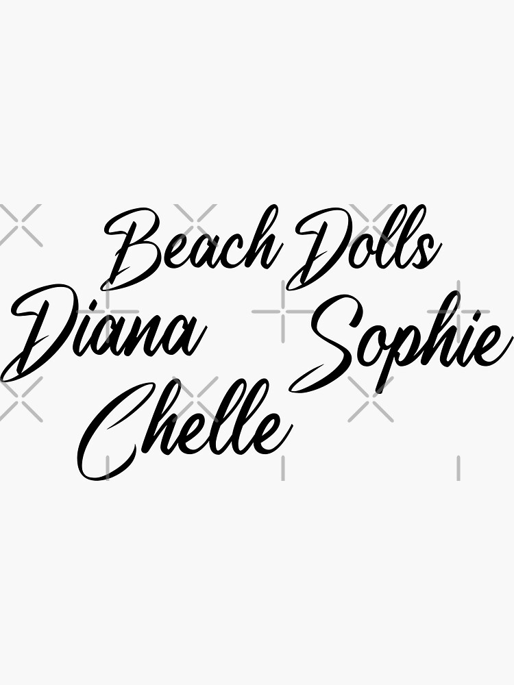 Thumbnail 3 of 3, Sticker, The Beach Dolls rwr designed and sold by RockWinterRec.