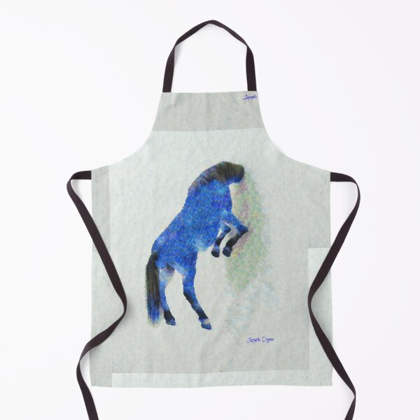 Item preview, Walled Blue Horse - Leonid Afremov Style designed and sold by LeonardoDigenio.