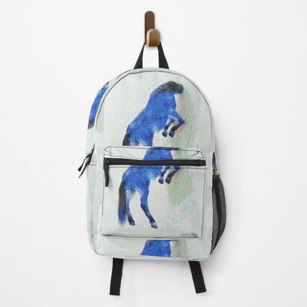Item preview, Walled Blue Horse - Leonid Afremov Style designed and sold by LeonardoDigenio.