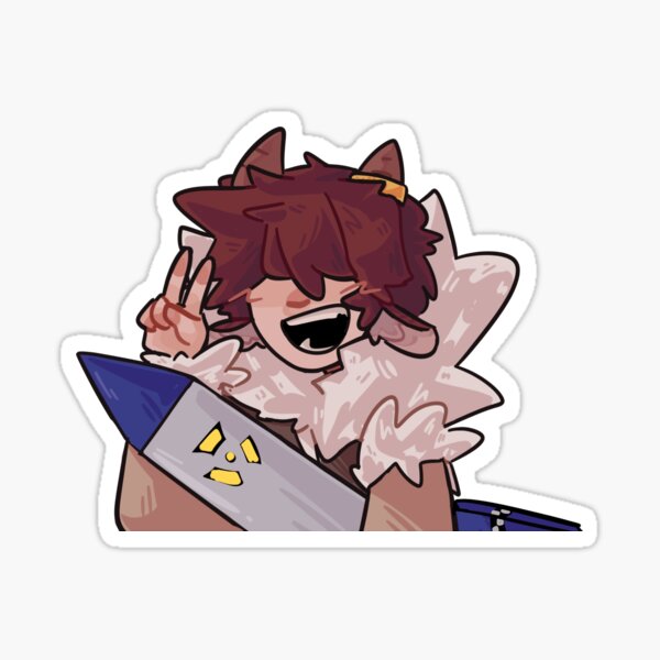 Tubbo with nuke Sticker