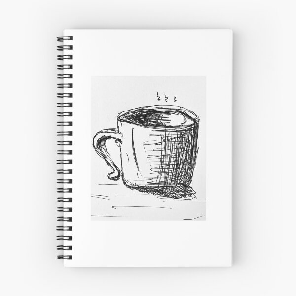 Item preview, Small cup of hot coffee sketch designed and sold by RocioRubio.