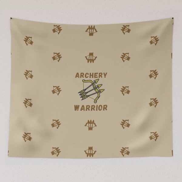 Item preview, Archery Warrior - Archery Lover Gold Brown Colored Text Sisal background designed and sold by IrinchiDE.