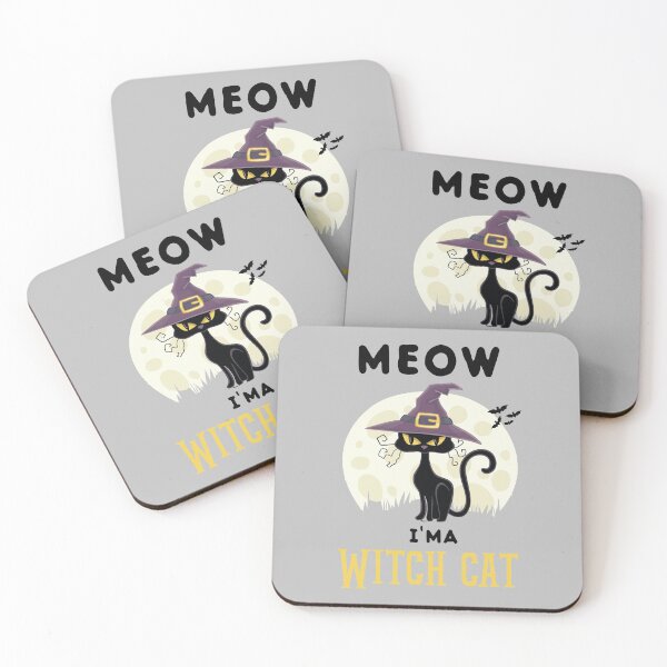 Item preview, Meow I'm A Witch Cat Cute Black Cat Funny Halloween  designed and sold by Messaadi7Ridha.