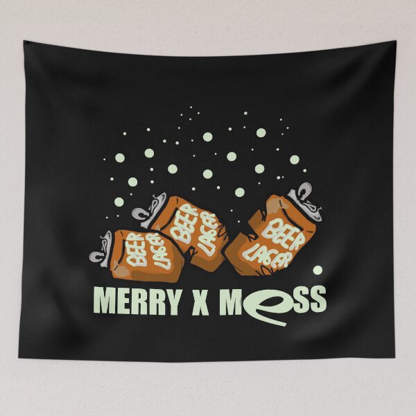 Item preview, funny Christmas saying cartoon beer can designed and sold by vibeno1.