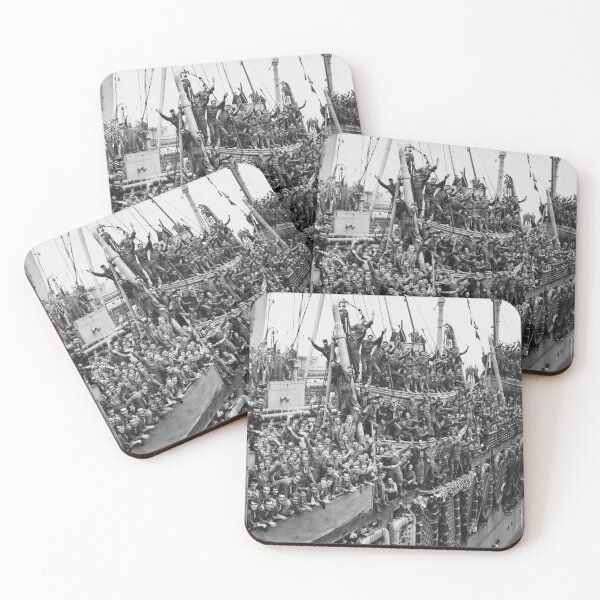 Item preview, US Troops Celebrating Their Return Home - WW2 1945  designed and sold by warishellstore.