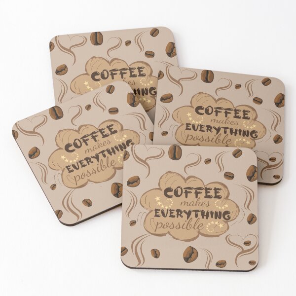 Item preview, Coffee makes everything possible - International coffee day - Gifts for coffee lovers - Funny coffee quotes designed and sold by Alice-Elgawi.