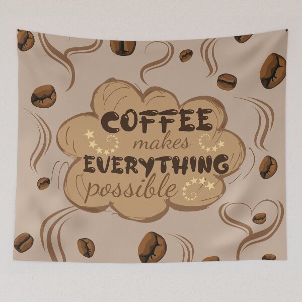 Item preview, Coffee makes everything possible - International coffee day - Gifts for coffee lovers - Funny coffee quotes designed and sold by Alice-Elgawi.