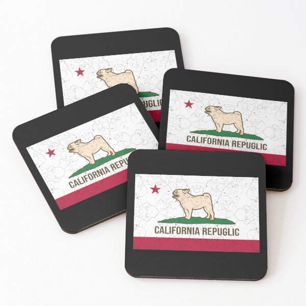 Item preview, Funny California pug flag designed and sold by Mila1946.